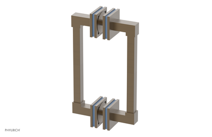 JOLIE - 8" Double Sided Shower Pull with "Light Blue" Accents 222S-93-08