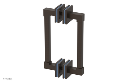 JOLIE - 8" Double Sided Shower Pull with "Light Blue" Accents 222S-93-08