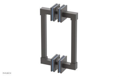 JOLIE - 8" Double Sided Shower Pull with "Light Blue" Accents 222S-93-08