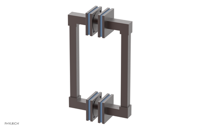 JOLIE - 8" Double Sided Shower Pull with "Light Blue" Accents 222S-93-08