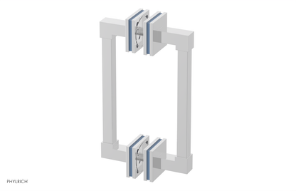 JOLIE - 8" Double Sided Shower Pull with "Light Blue" Accents 222S-93-08