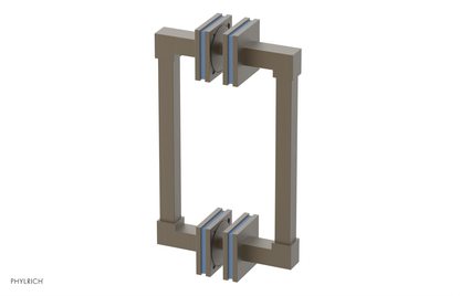 JOLIE - 8" Double Sided Shower Pull with "Light Blue" Accents 222S-93-08