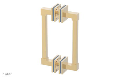 JOLIE - 8" Double Sided Shower Pull with "Light Blue" Accents 222S-93-08