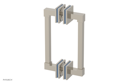 JOLIE - 8" Double Sided Shower Pull with "Light Blue" Accents 222S-93-08