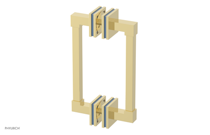 JOLIE - 8" Double Sided Shower Pull with "Light Blue" Accents 222S-93-08