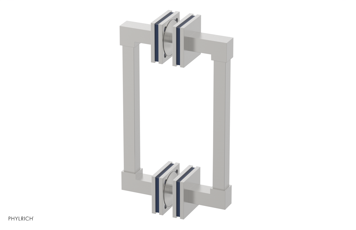JOLIE - 8" Double Sided Shower Pull with "Navy Blue" Accents 222S-93-08