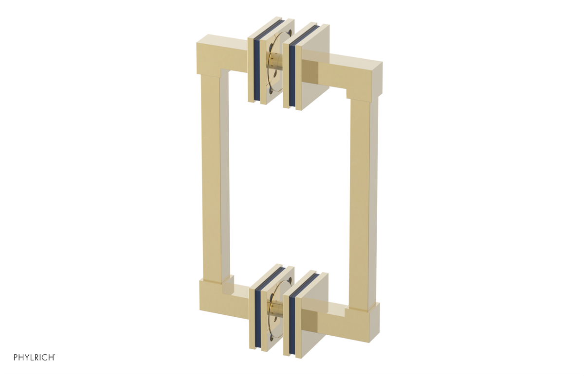 JOLIE - 8" Double Sided Shower Pull with "Navy Blue" Accents 222S-93-08