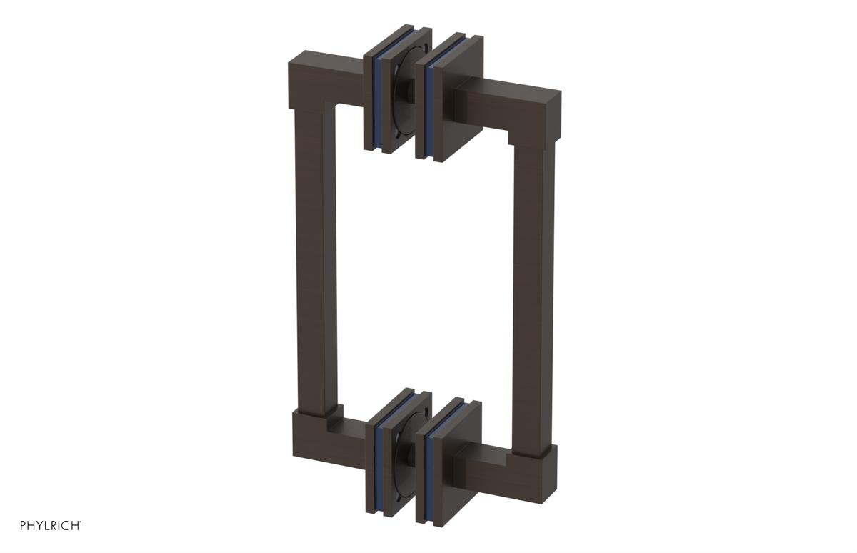 JOLIE - 8" Double Sided Shower Pull with "Navy Blue" Accents 222S-93-08