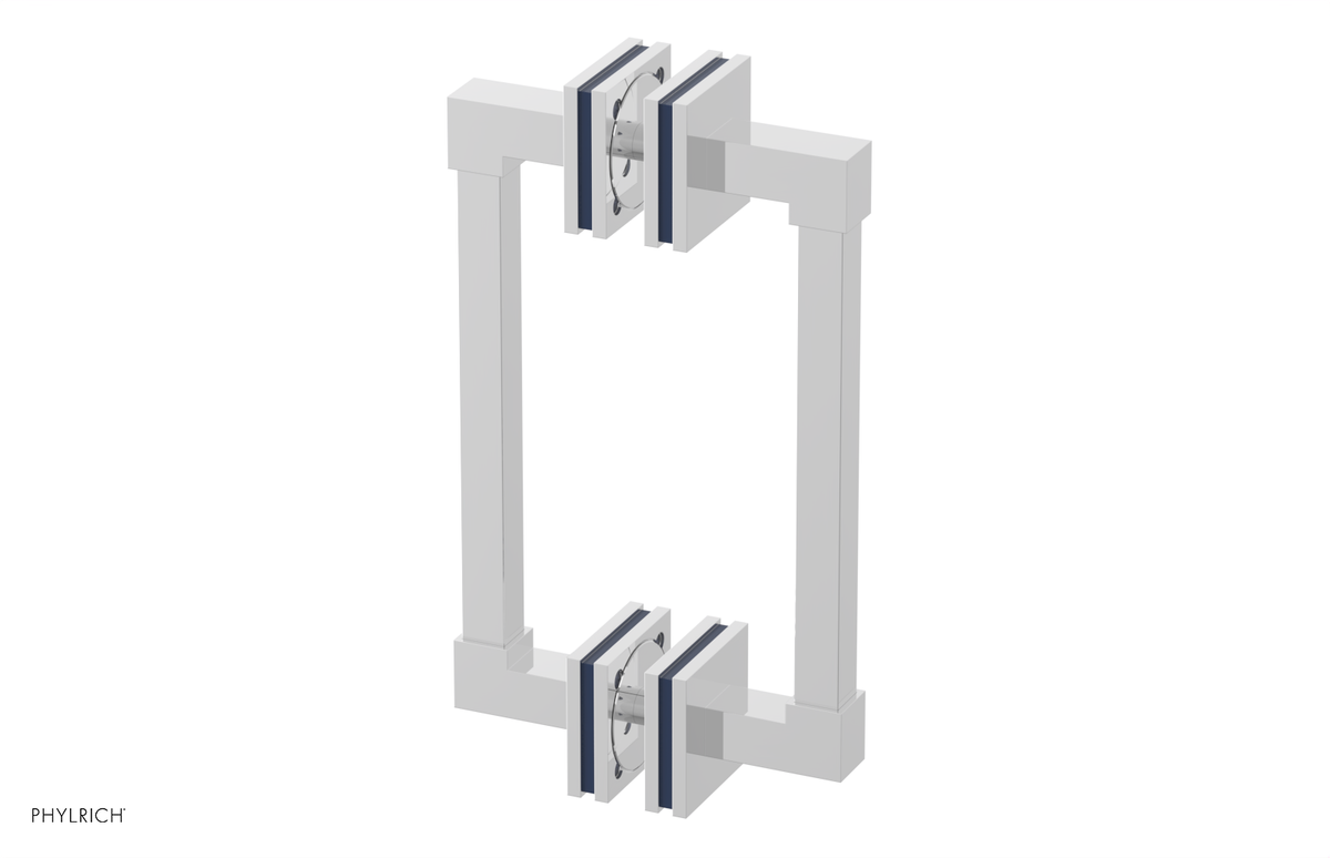 JOLIE - 8" Double Sided Shower Pull with "Navy Blue" Accents 222S-93-08