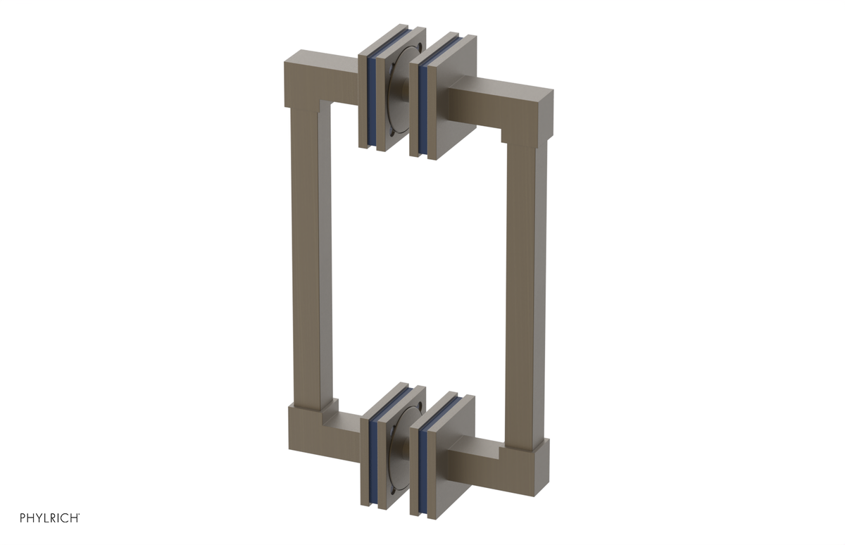JOLIE - 8" Double Sided Shower Pull with "Navy Blue" Accents 222S-93-08