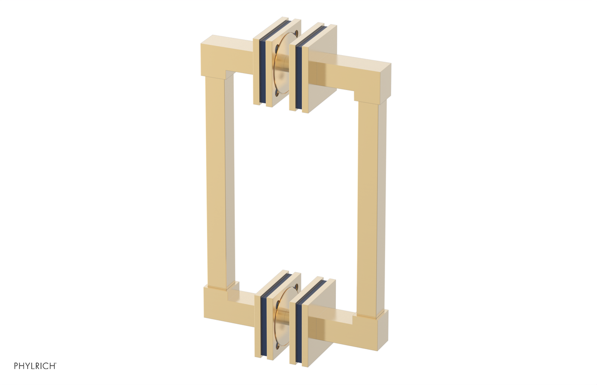 JOLIE - 8" Double Sided Shower Pull with "Navy Blue" Accents 222S-93-08