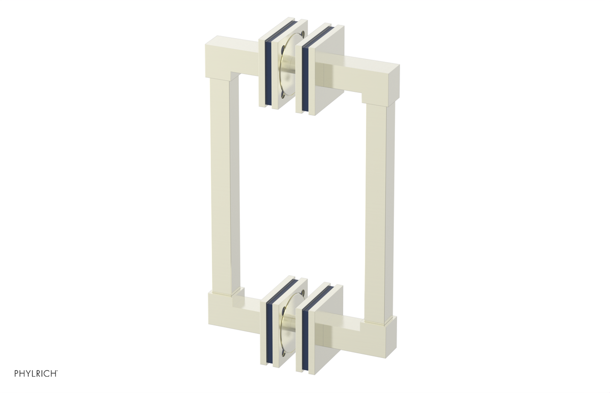 JOLIE - 8" Double Sided Shower Pull with "Navy Blue" Accents 222S-93-08
