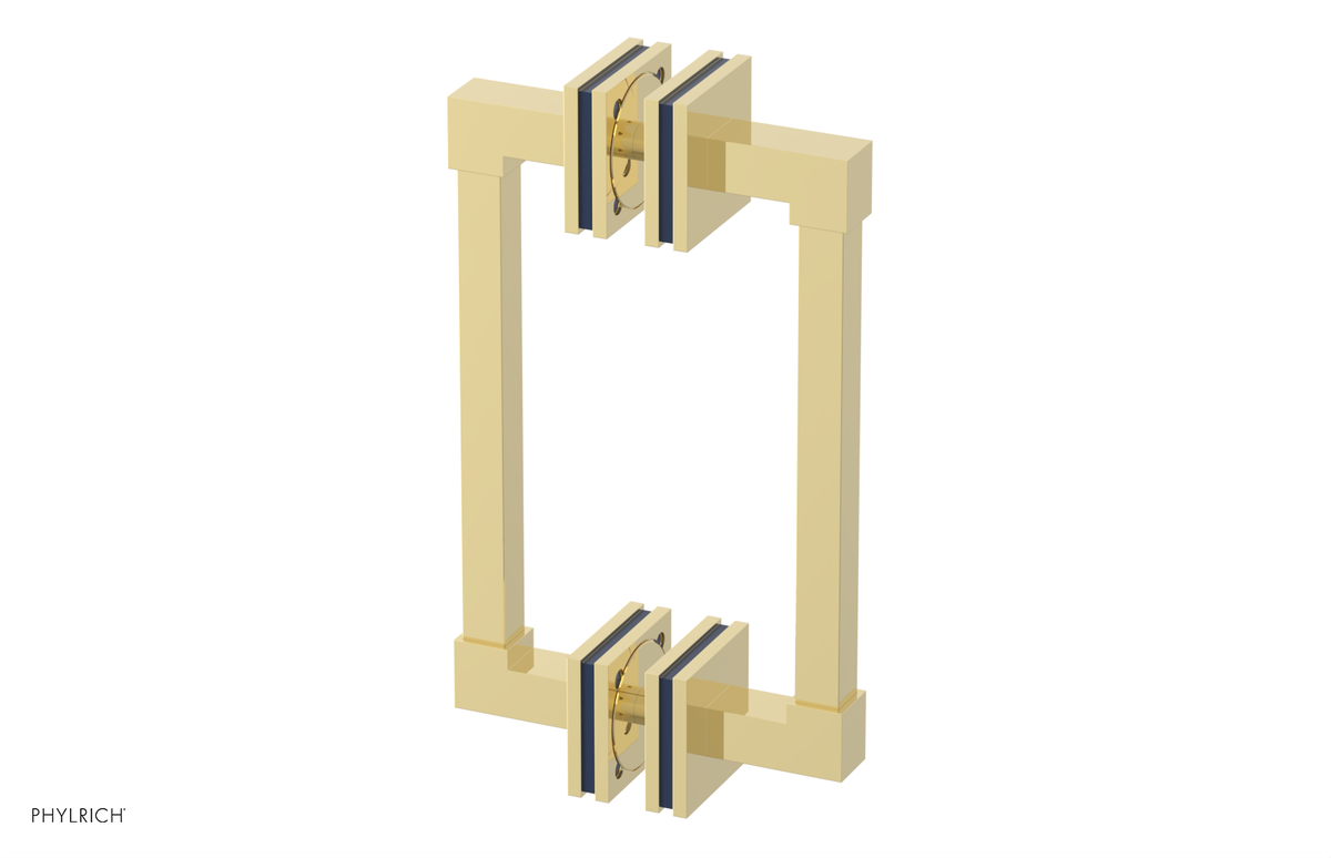 JOLIE - 8" Double Sided Shower Pull with "Navy Blue" Accents 222S-93-08