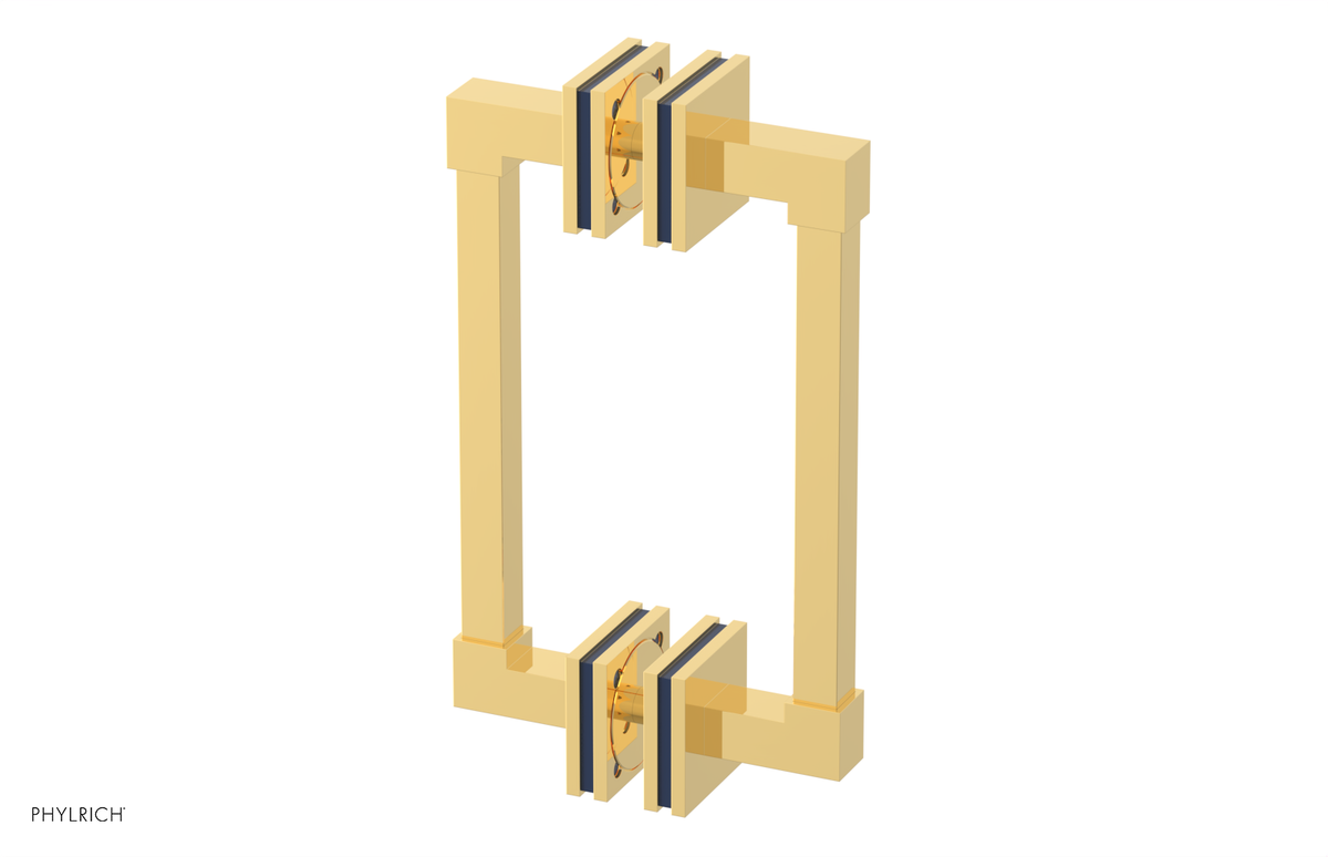 JOLIE - 8" Double Sided Shower Pull with "Navy Blue" Accents 222S-93-08