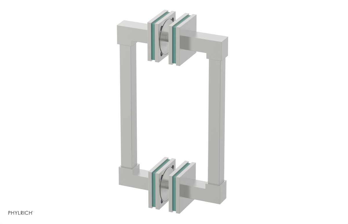 JOLIE - 8" Double Sided Shower Pull with "Turqoise" Accents 222S-93-08