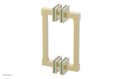 JOLIE - 8" Double Sided Shower Pull with "Turqoise" Accents 222S-93-08