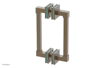 JOLIE - 8" Double Sided Shower Pull with "Turqoise" Accents 222S-93-08