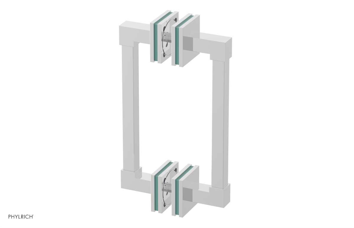 JOLIE - 8" Double Sided Shower Pull with "Turqoise" Accents 222S-93-08