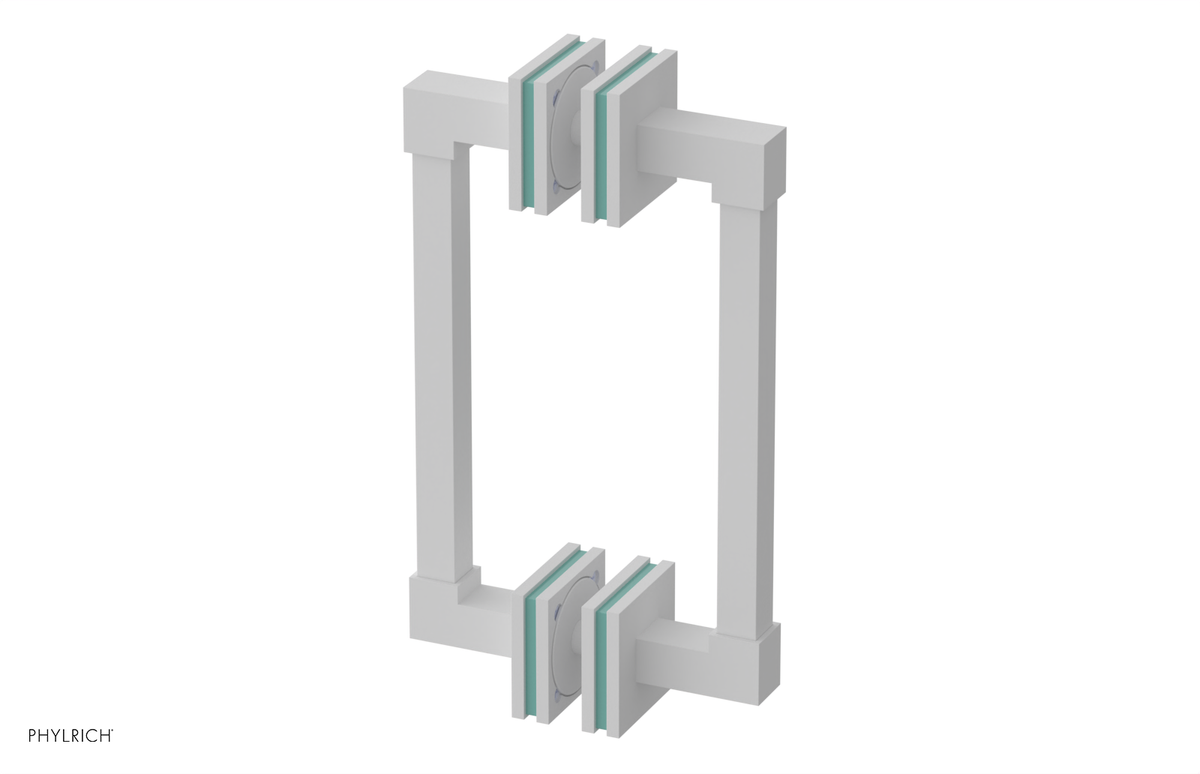 JOLIE - 8" Double Sided Shower Pull with "Turqoise" Accents 222S-93-08