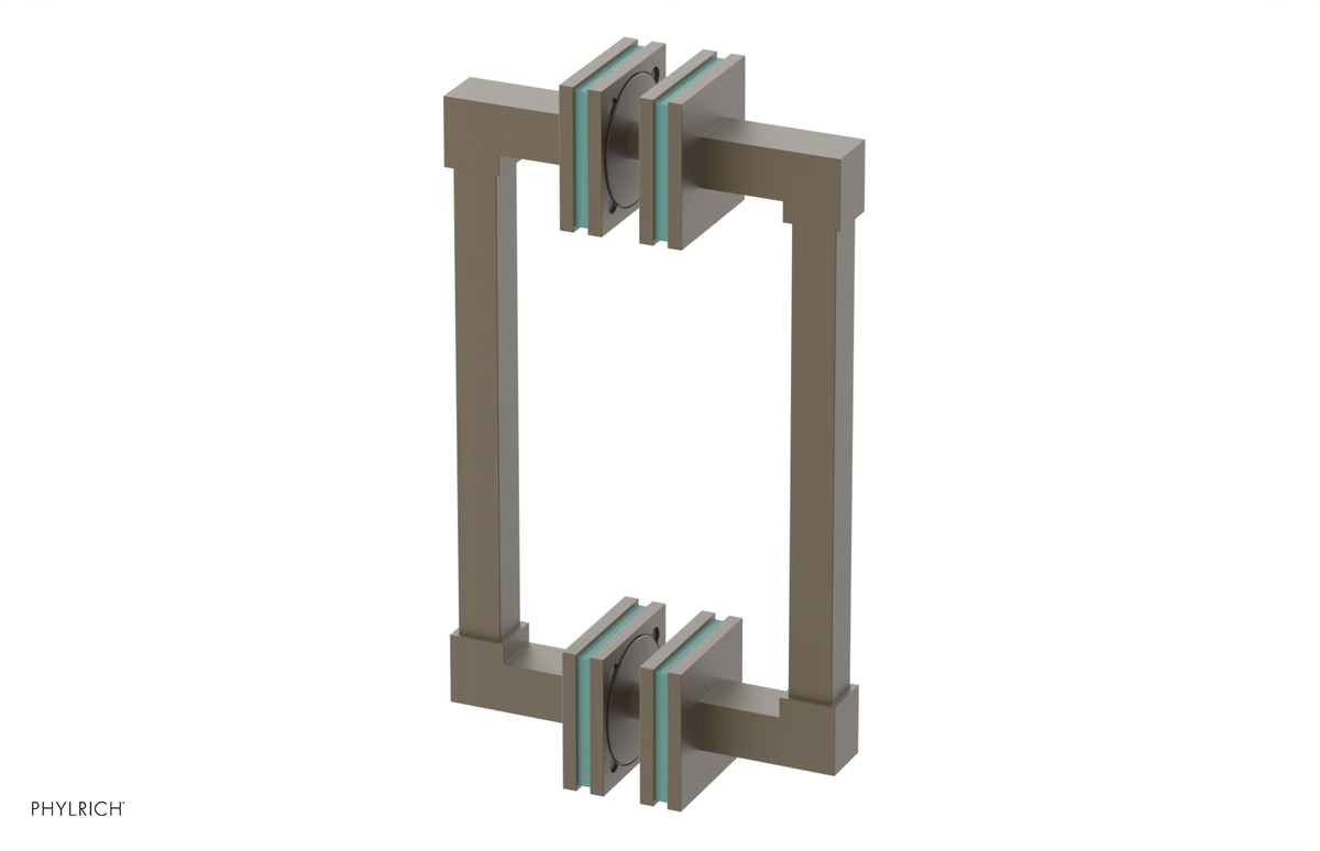 JOLIE - 8" Double Sided Shower Pull with "Turqoise" Accents 222S-93-08