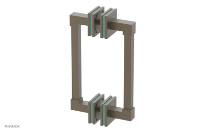 JOLIE - 8" Double Sided Shower Pull with "Turqoise" Accents 222S-93-08