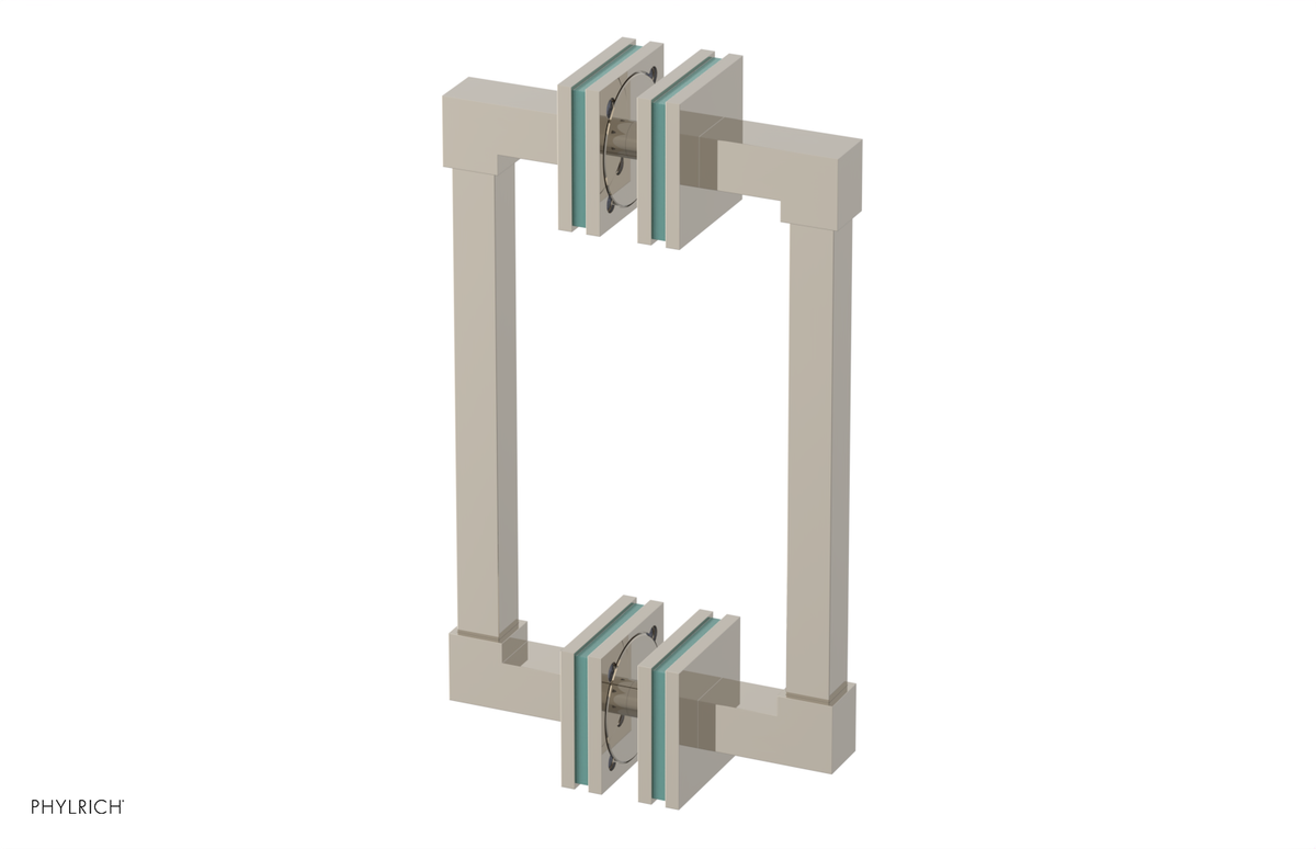 JOLIE - 8" Double Sided Shower Pull with "Turqoise" Accents 222S-93-08