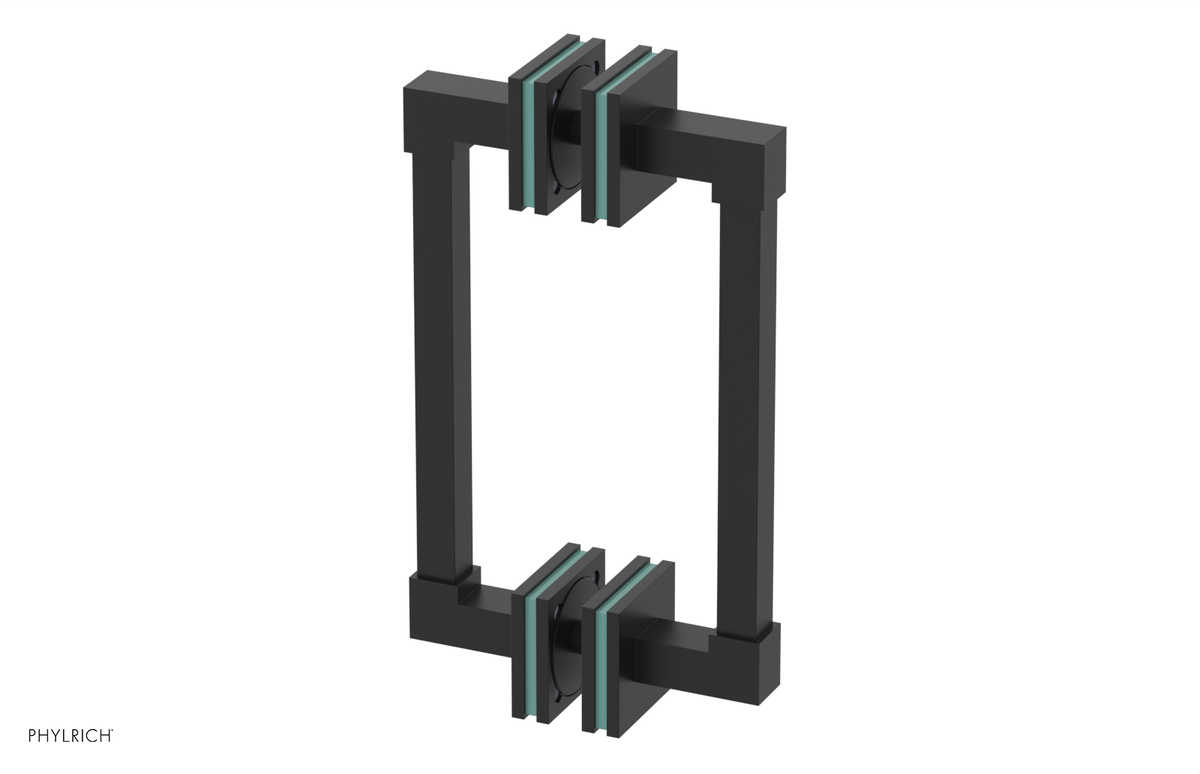 JOLIE - 8" Double Sided Shower Pull with "Turqoise" Accents 222S-93-08