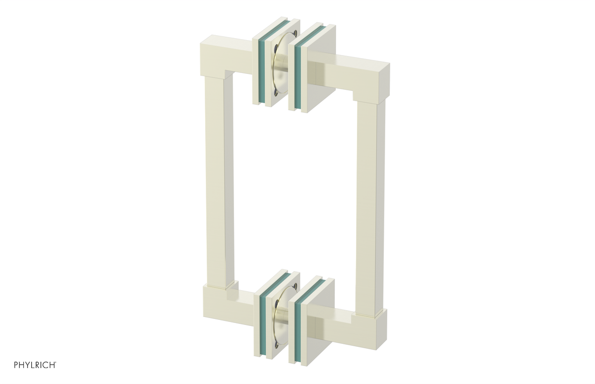 JOLIE - 8" Double Sided Shower Pull with "Turqoise" Accents 222S-93-08