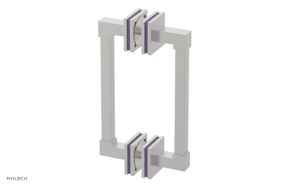 JOLIE - 8" Double Sided Shower Pull with "Purple" Accents 222S-93-08