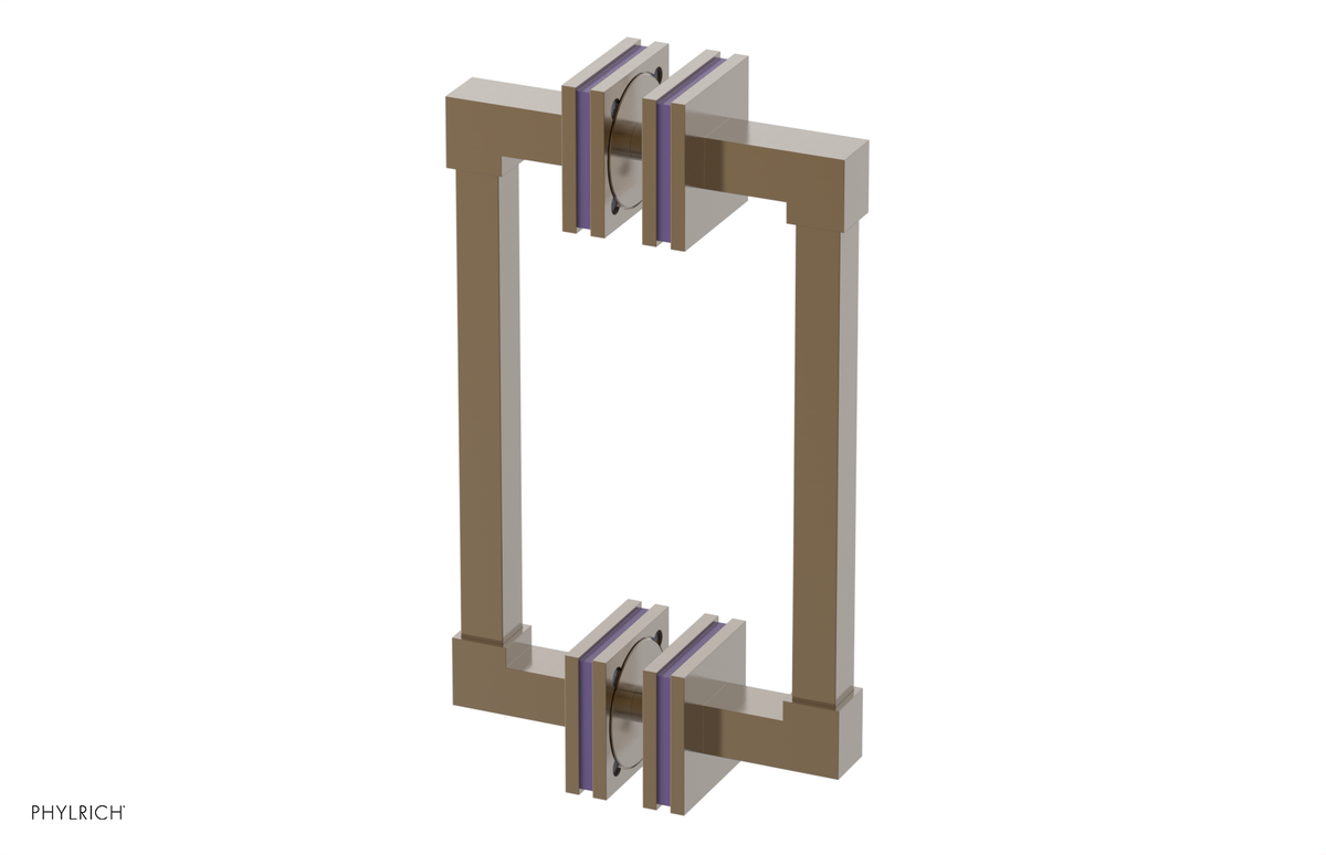 JOLIE - 8" Double Sided Shower Pull with "Purple" Accents 222S-93-08
