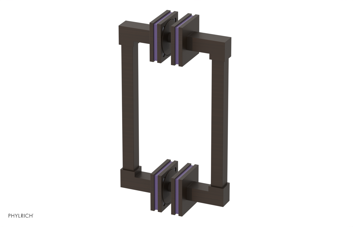 JOLIE - 8" Double Sided Shower Pull with "Purple" Accents 222S-93-08