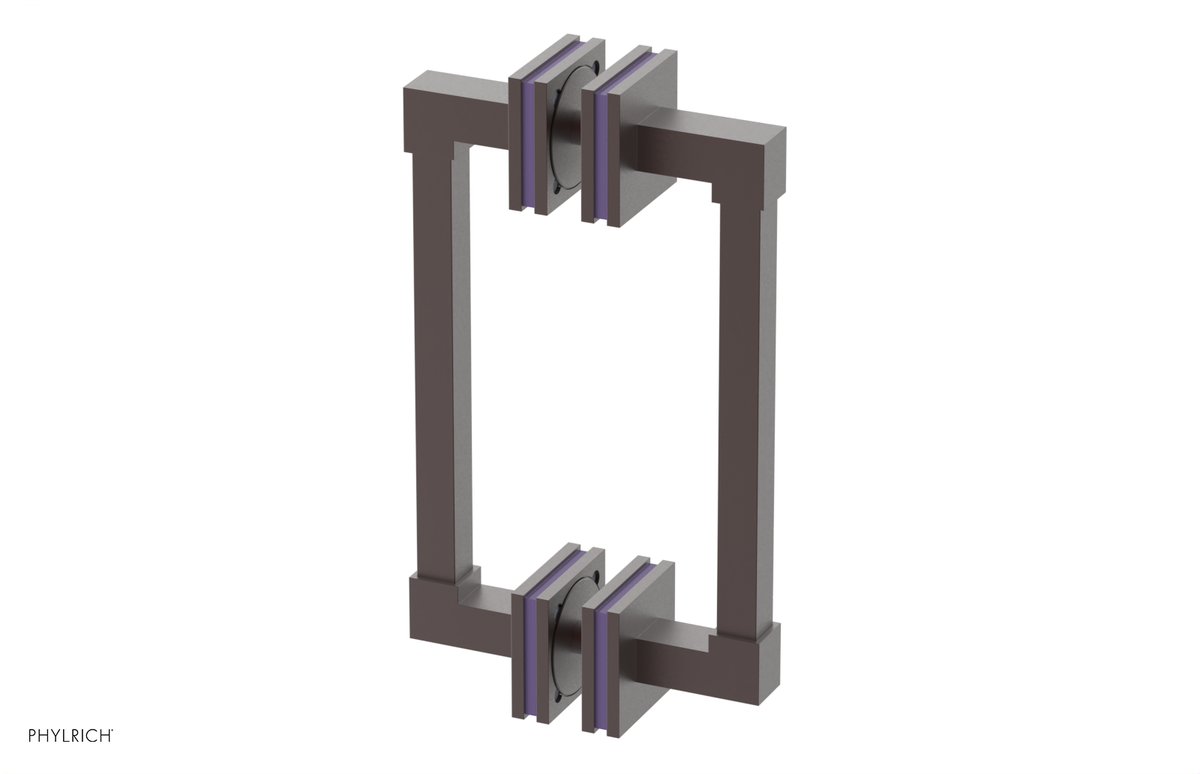 JOLIE - 8" Double Sided Shower Pull with "Purple" Accents 222S-93-08