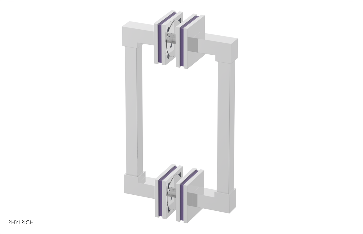JOLIE - 8" Double Sided Shower Pull with "Purple" Accents 222S-93-08