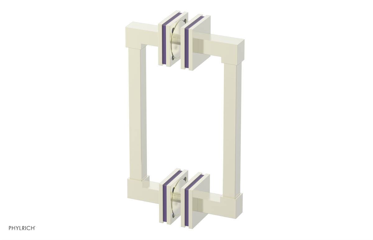 JOLIE - 8" Double Sided Shower Pull with "Purple" Accents 222S-93-08