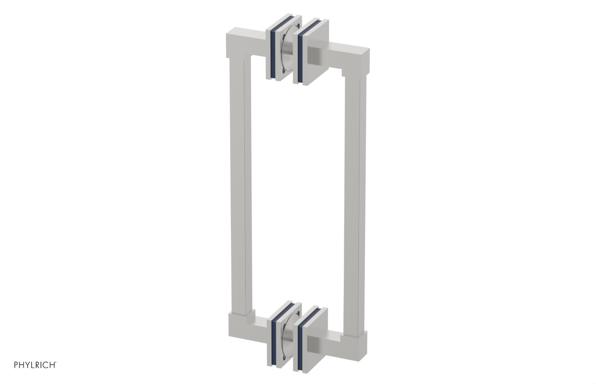 JOLIE - 12" Double Sided Shower Pull with "Navy Blue" Accents 222S-93-12