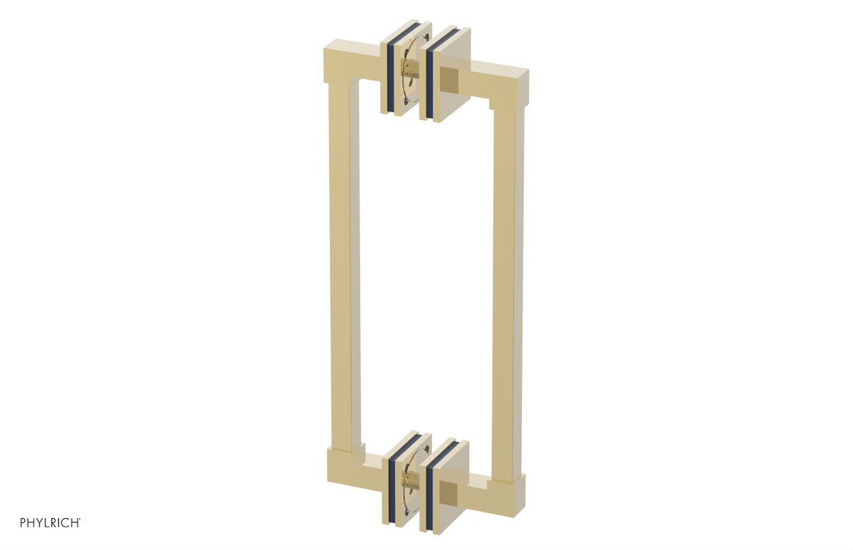 JOLIE - 12" Double Sided Shower Pull with "Navy Blue" Accents 222S-93-12