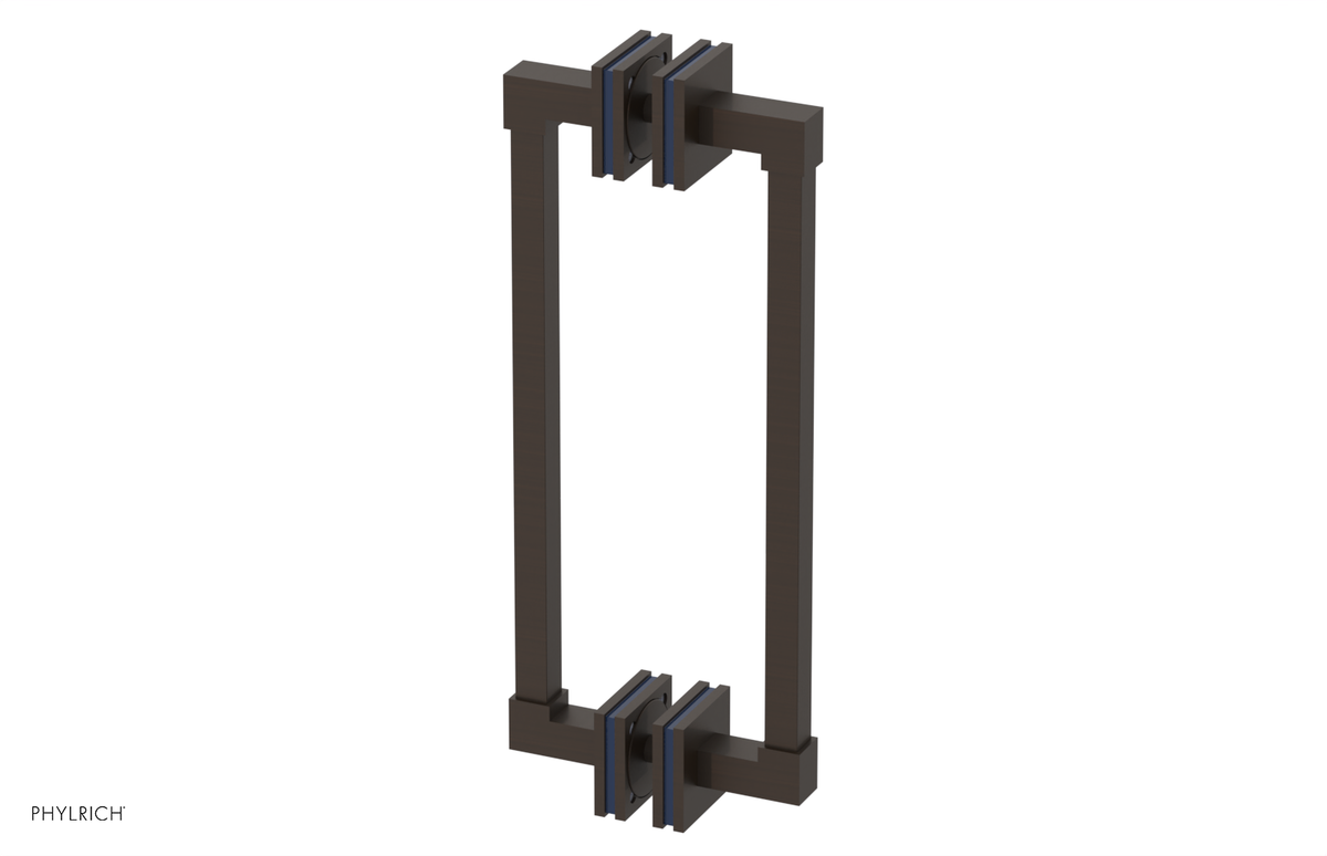 JOLIE - 12" Double Sided Shower Pull with "Navy Blue" Accents 222S-93-12
