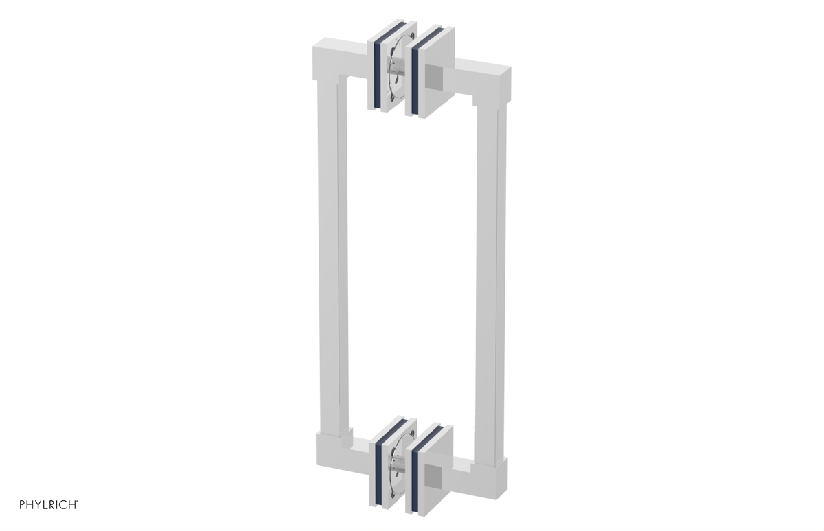 JOLIE - 12" Double Sided Shower Pull with "Navy Blue" Accents 222S-93-12