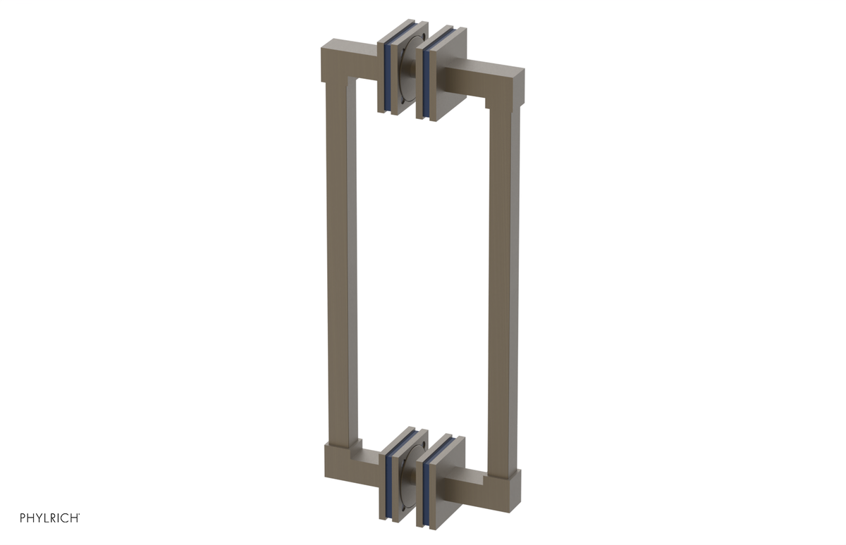 JOLIE - 12" Double Sided Shower Pull with "Navy Blue" Accents 222S-93-12