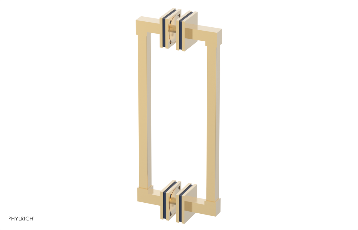 JOLIE - 12" Double Sided Shower Pull with "Navy Blue" Accents 222S-93-12