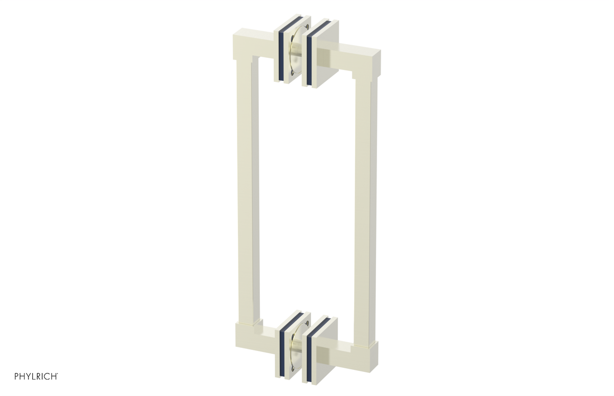 JOLIE - 12" Double Sided Shower Pull with "Navy Blue" Accents 222S-93-12