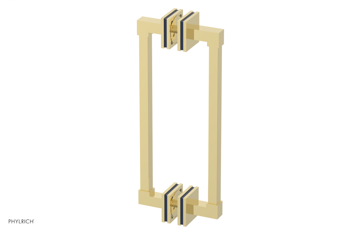 JOLIE - 12" Double Sided Shower Pull with "Navy Blue" Accents 222S-93-12
