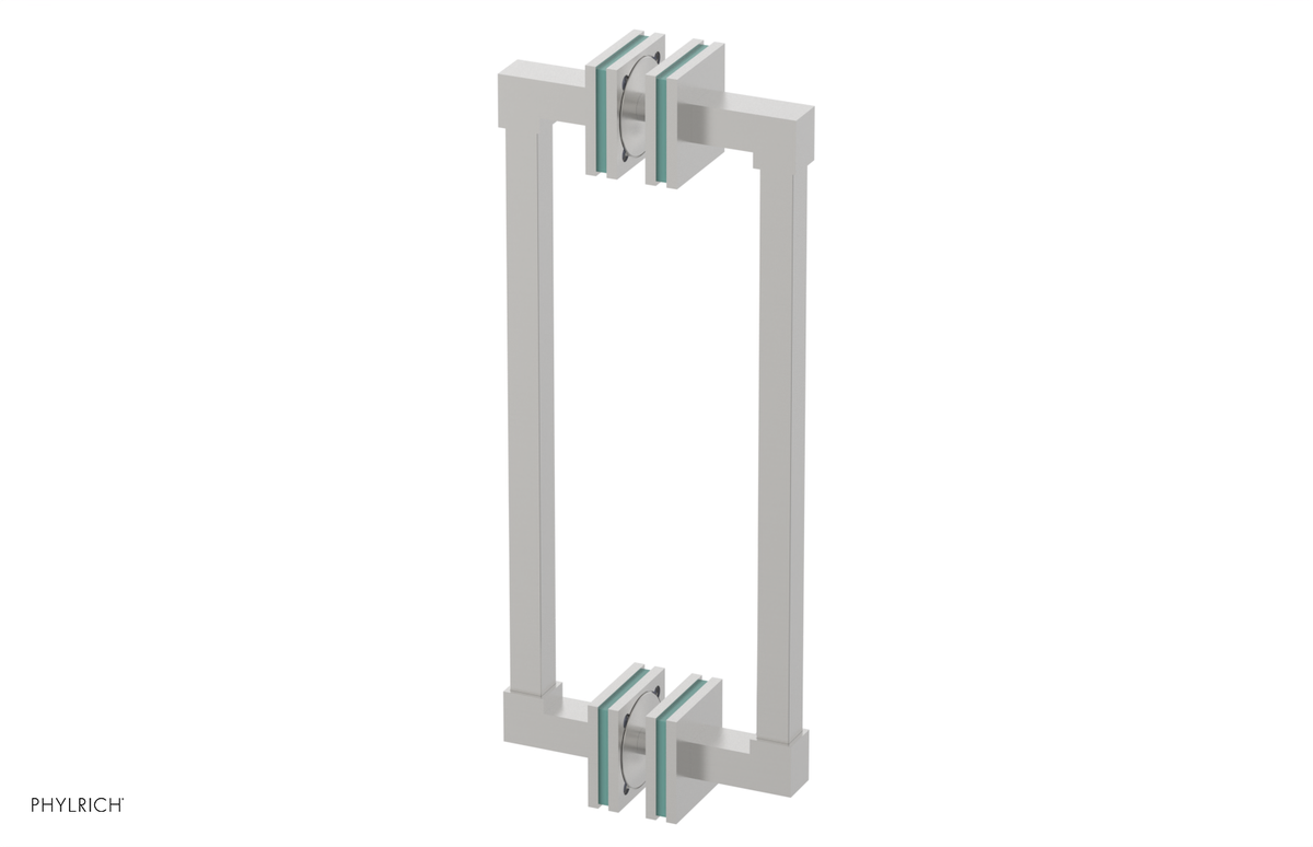 JOLIE - 12" Double Sided Shower Pull with "Turqoise" Accents 222S-93-12