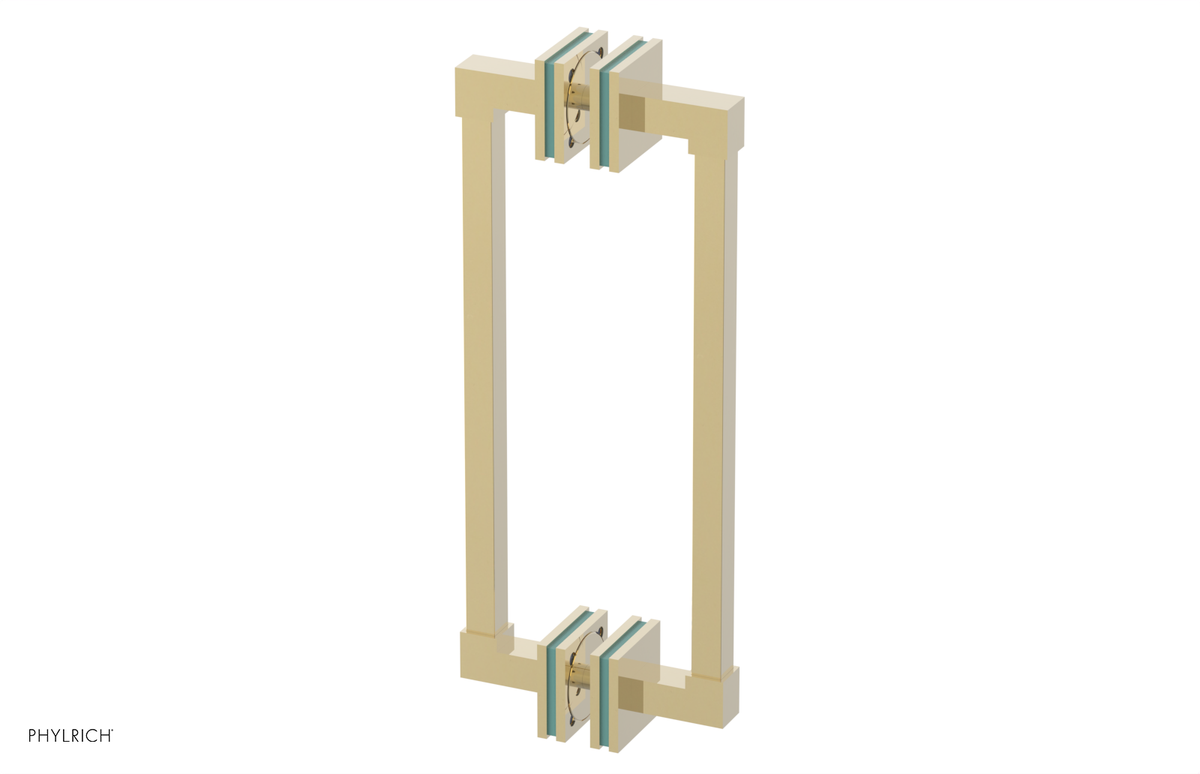 JOLIE - 12" Double Sided Shower Pull with "Turqoise" Accents 222S-93-12