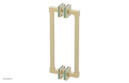 JOLIE - 12" Double Sided Shower Pull with "Turqoise" Accents 222S-93-12