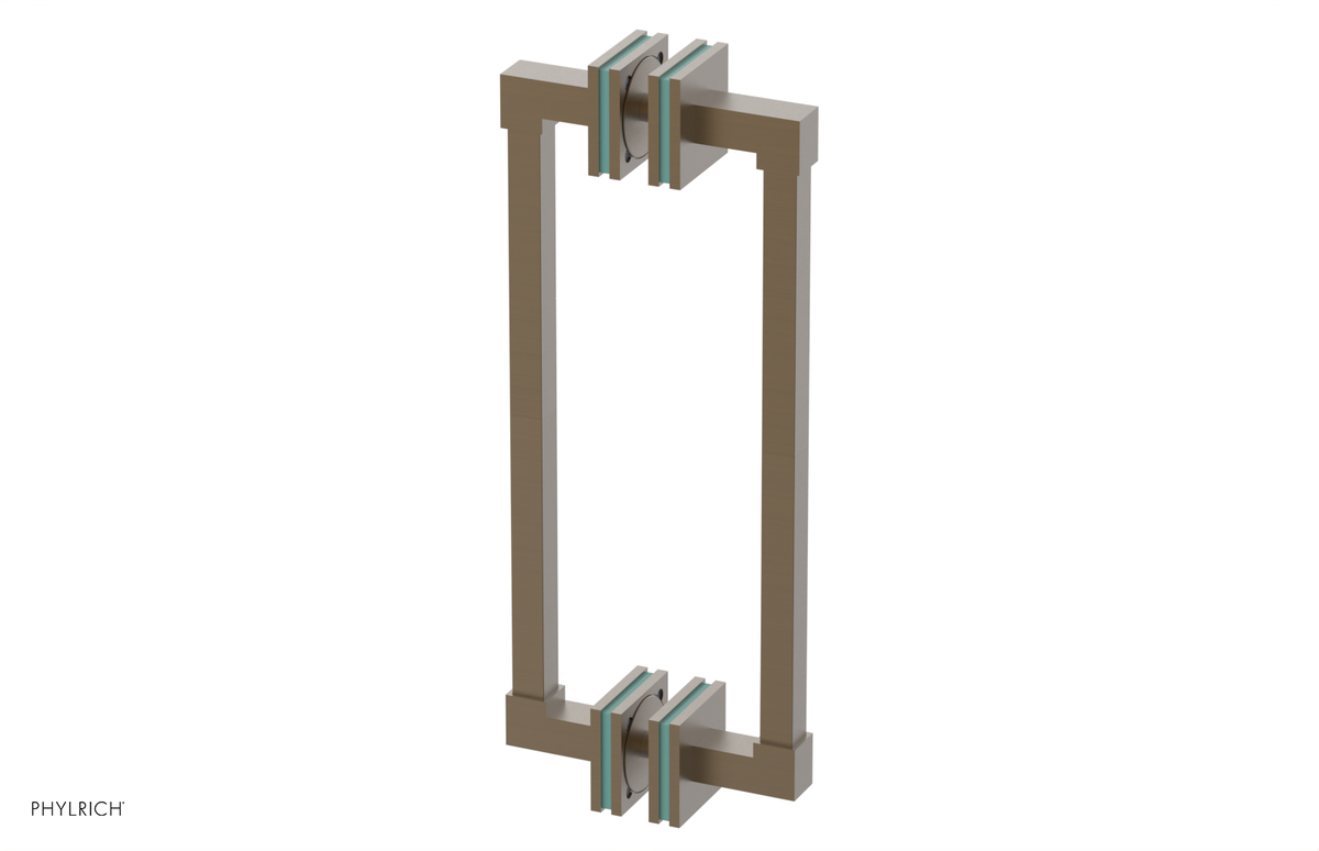 JOLIE - 12" Double Sided Shower Pull with "Turqoise" Accents 222S-93-12