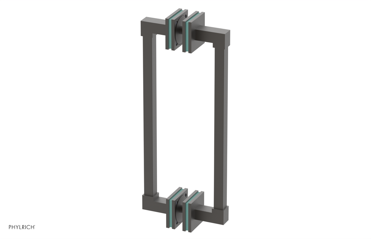JOLIE - 12" Double Sided Shower Pull with "Turqoise" Accents 222S-93-12