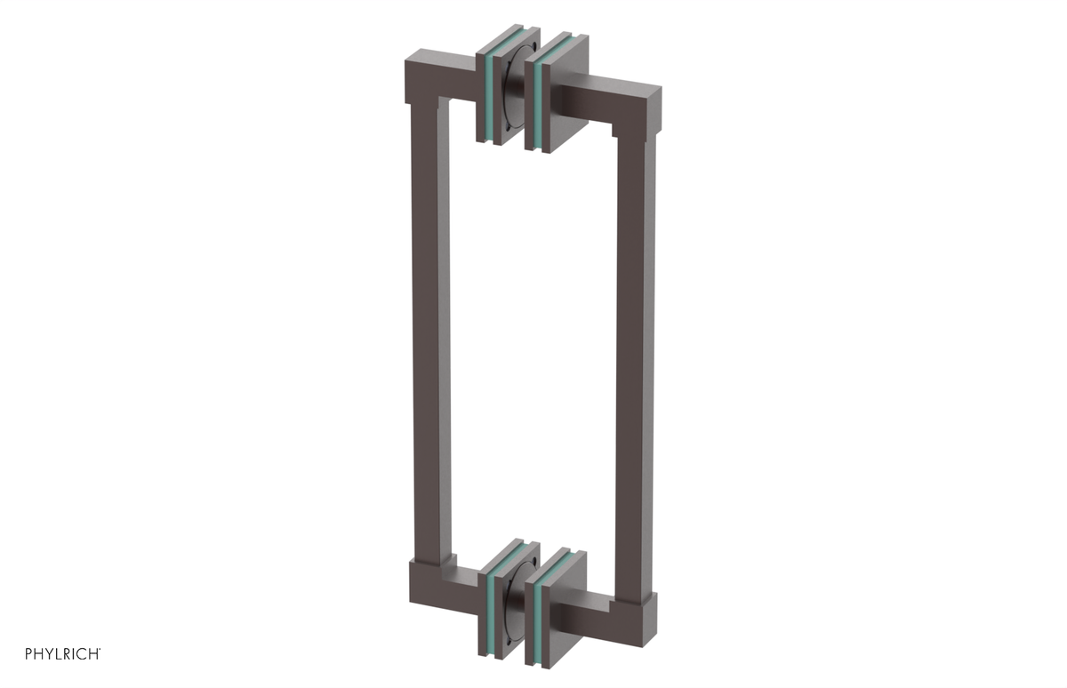 JOLIE - 12" Double Sided Shower Pull with "Turqoise" Accents 222S-93-12