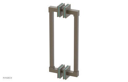 JOLIE - 12" Double Sided Shower Pull with "Turqoise" Accents 222S-93-12