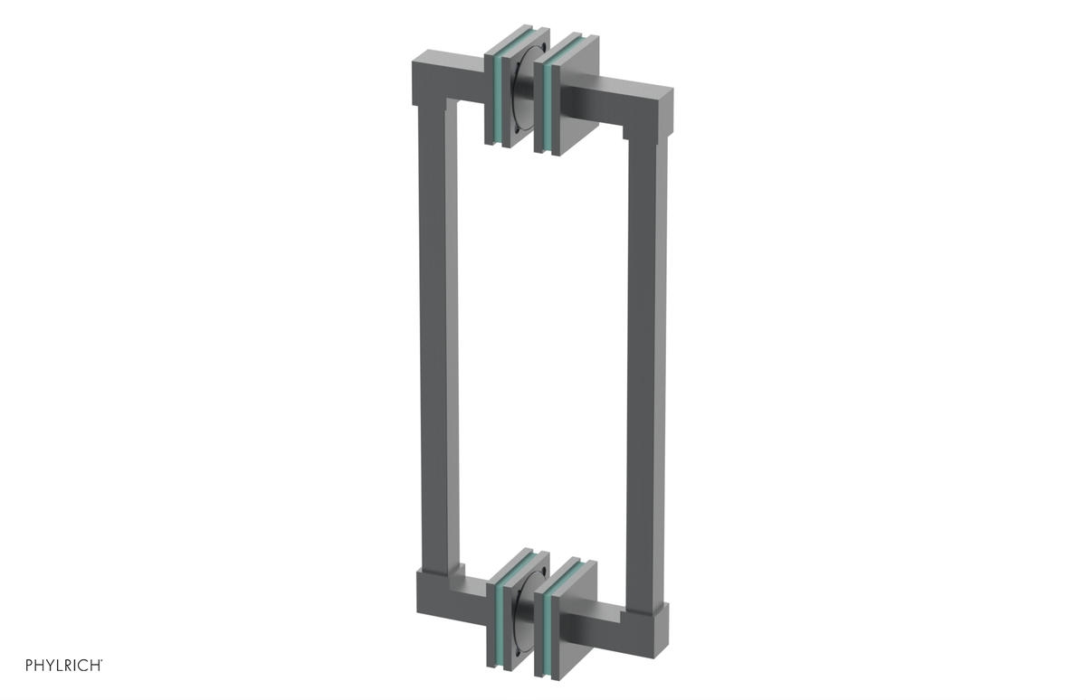 JOLIE - 12" Double Sided Shower Pull with "Turqoise" Accents 222S-93-12